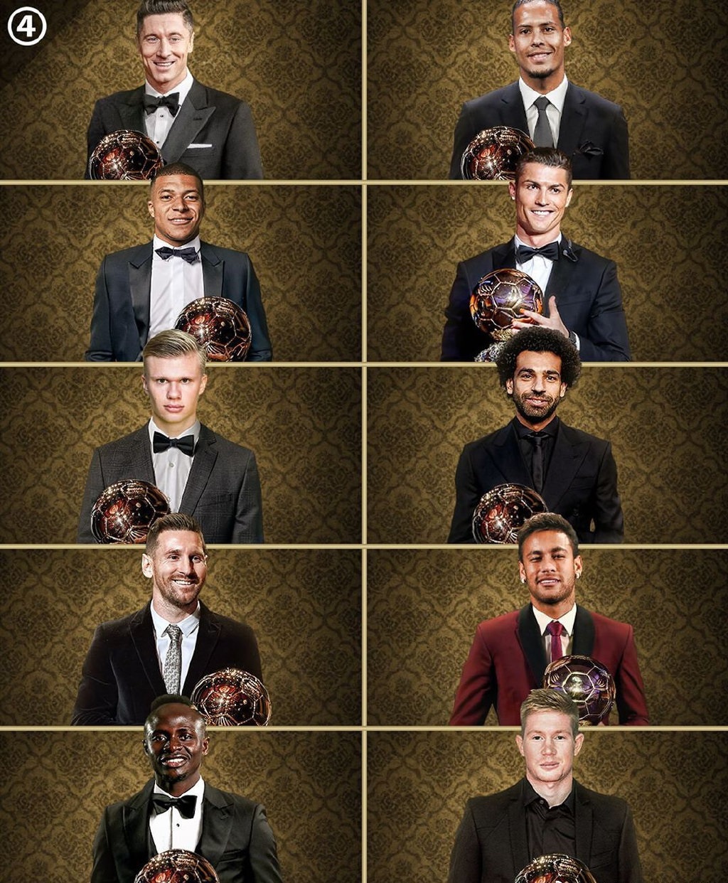黄海@还是梅罗争霸！2020金球奖十大热门公布，梅西C罗领衔争夺！