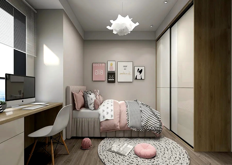 |邻居吐槽自家的灰色家具太沉闷，我家6个房间装好后，她却看呆了