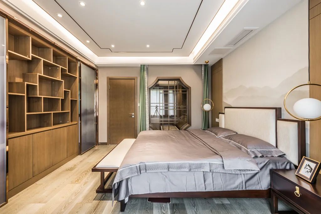 『』现代优雅的别墅，装成新中式风格，静谧舒适、雅致禅意的生活