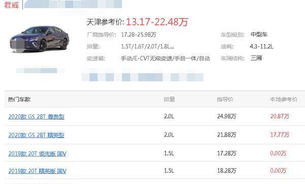 别克君威|别克君威尽力了,让步4.11万,13万出头就提车,真的不能降了