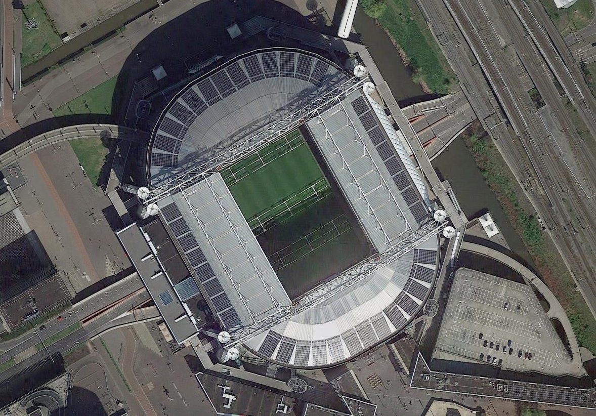 【中超】卫星航拍欧洲足联五星级足球场（一），万达大都会最惊艳，AC米兰主场最怪异