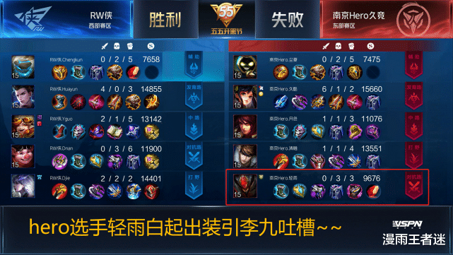 白起▲hero选手白起第1个大件出冰心，解说李九都快无语了，直言会玩吗？