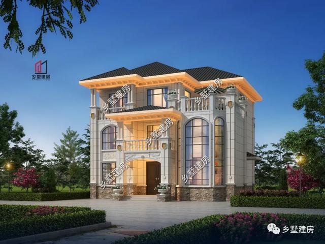 【】有块180平的地就不要浪费了，这栋三层别墅完胜其他农村自建房