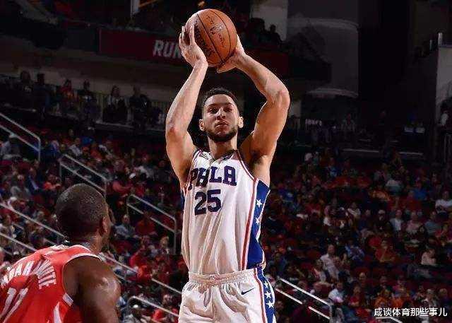 #西蒙斯#终于练出三分了？西蒙斯透露：三分已有30%命中率，继续进步！