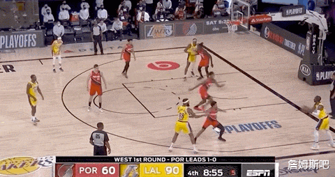 湖人队|詹姆斯仅得10分，怒摔牙套！利拉德手指脱臼，摔掉毛巾！湖人大胜开拓者23分！
