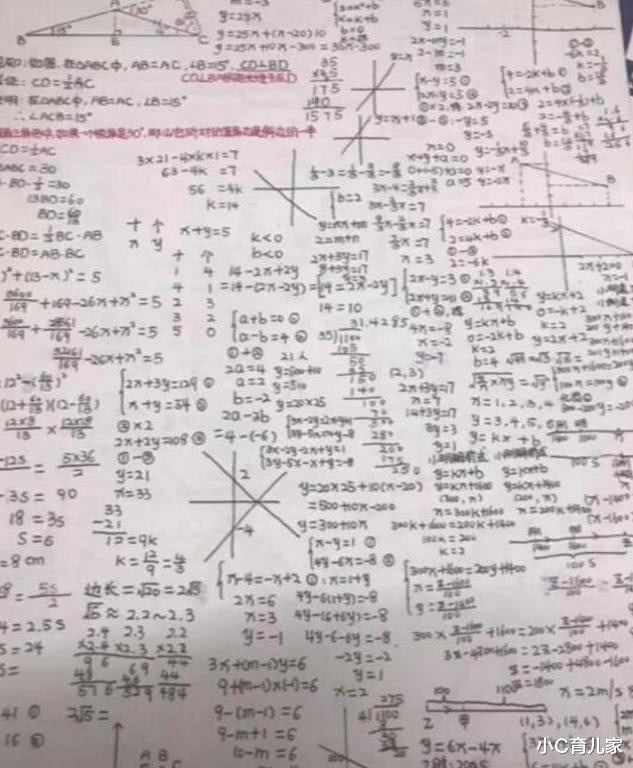学霸■“学霸草稿纸”火了,老师坦言:孩子自不自律,看草稿纸就懂了
