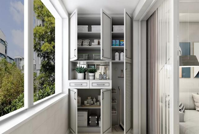 老年小妙招|5种阳台柜设计方法，让你家阳台的收纳功能更强！颜值高又实用