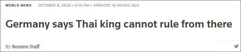 汇率|德外长喊话泰王：别在德国统治泰国