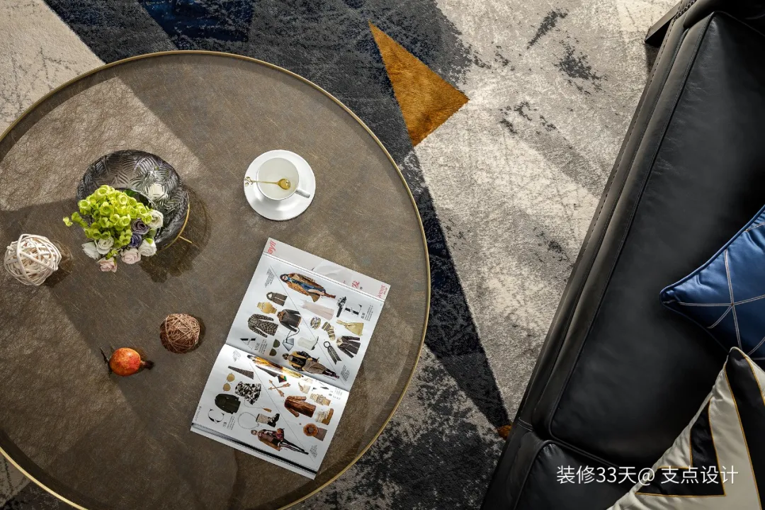 【蓝调】装修设计：餐厨合一，配色耐看，160平蓝调简美四室