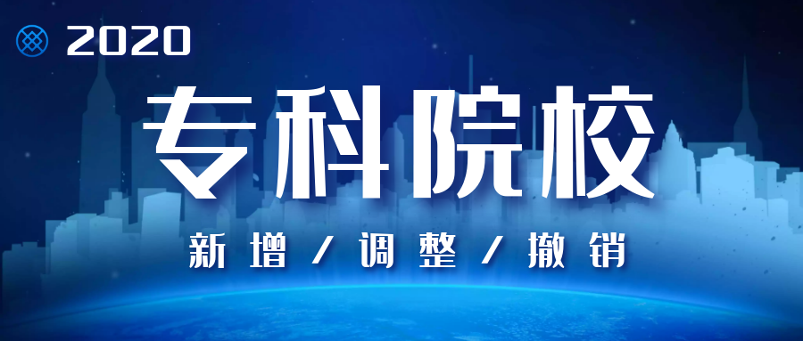 『艺考』艺考志愿_「教育部」2020最新专科院校新增、调整、撤销名单！