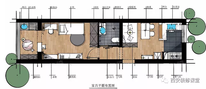 【】50㎡一室老房改造，开放厨房，客厅不要沙发，日式小居