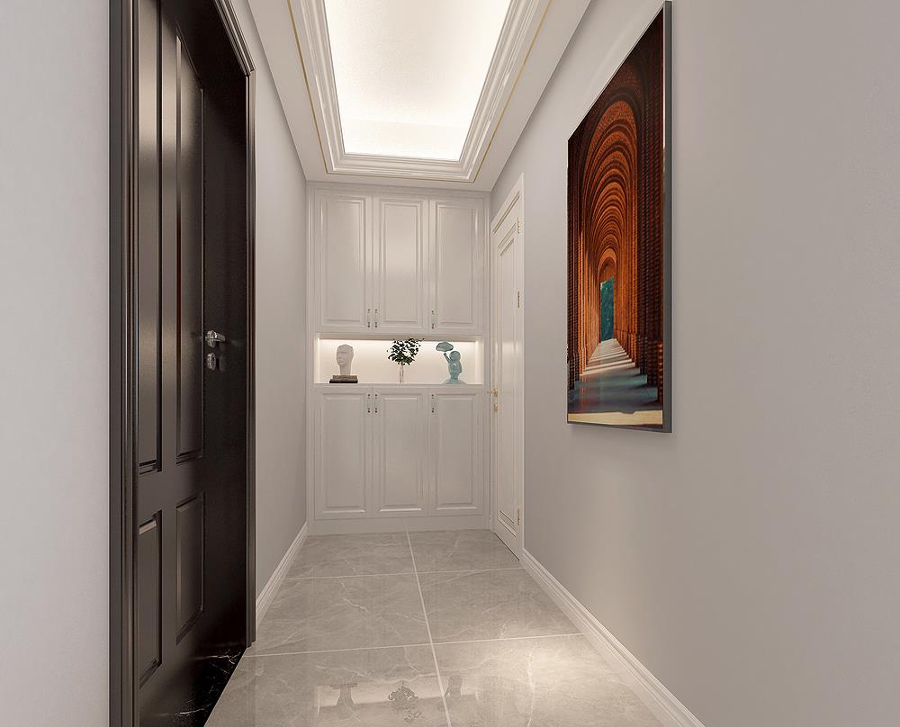 「设计师」180平轻奢美式风，听老婆的话把卧室衣柜做成玻璃柜门，太好看了