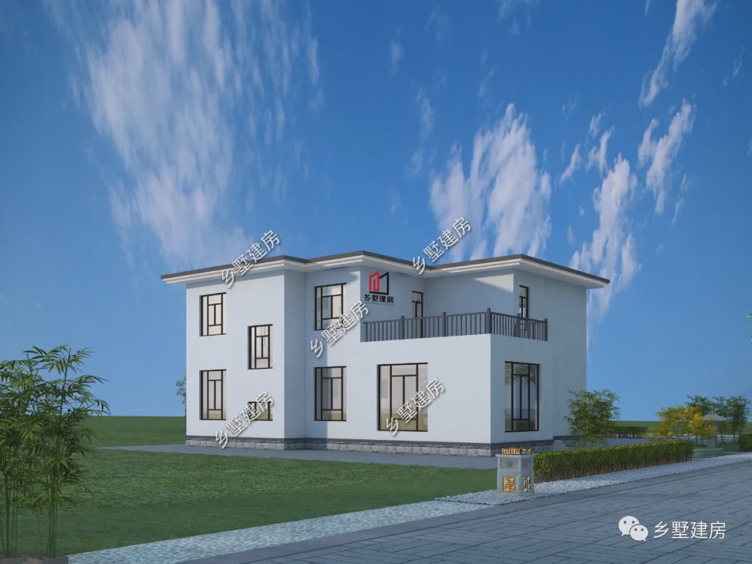 ：百看不厌现代风二层别墅，浪漫与庄严的结合，农村建房的新篇章！