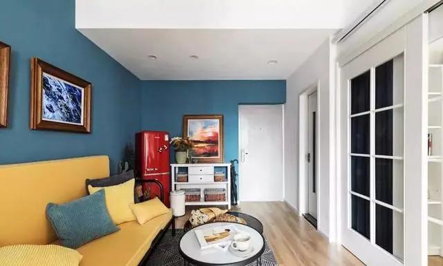 【】40平方超小户型装修案例，冷暖配色，光线充足，一个知性的小家