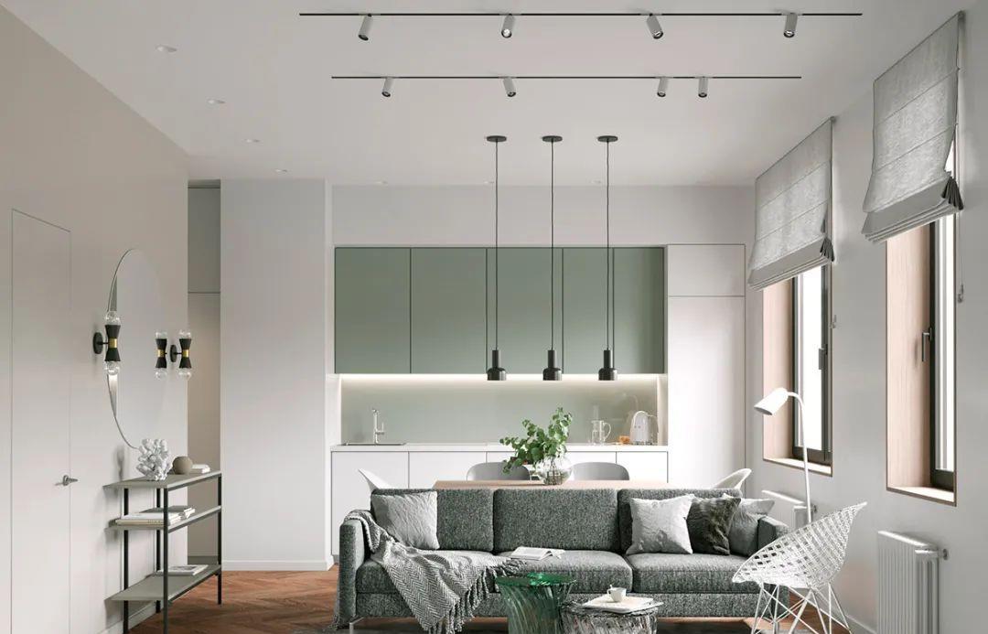 |配色和布局都无可挑剔，进门就让人神清气爽，小户型照着装准没错