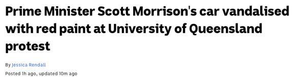 西班牙|澳大利亚总理遭抗议者围堵！座驾被泼油漆！现场一片狼藉