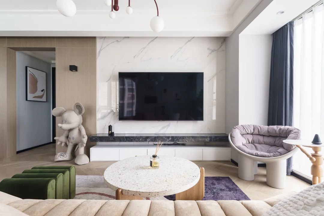 |97㎡现代轻奢北欧风,莫兰迪软装搭配,效果很惊艳!