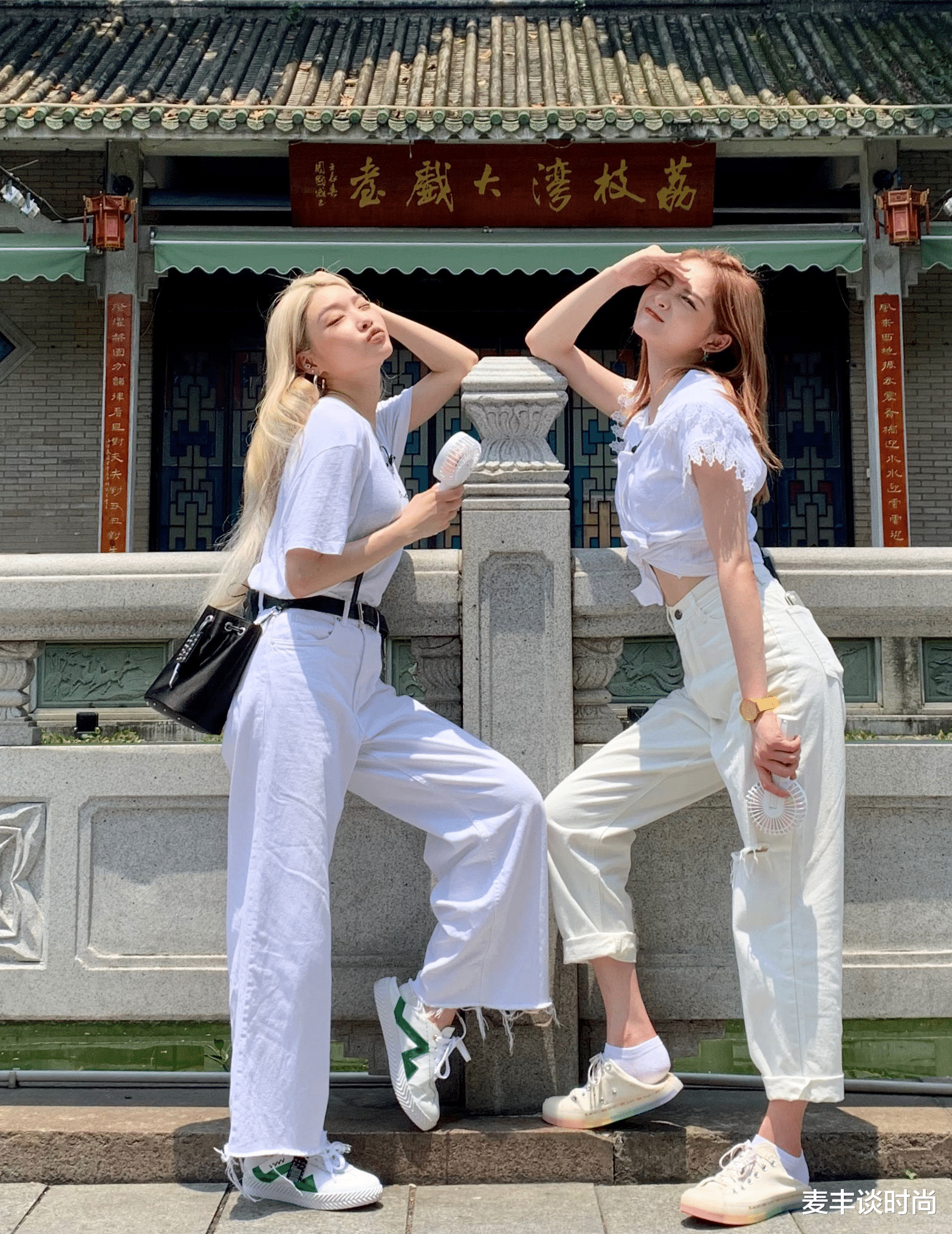[周洁琼]周洁琼真是“元气少女”，穿粉色渐变衬衫扎高马尾，尽显青春活力