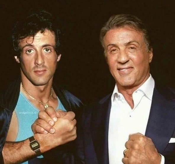 「刘德华」好莱坞巨星与20年前的自己合影，小李子长残，史泰龙成这样？