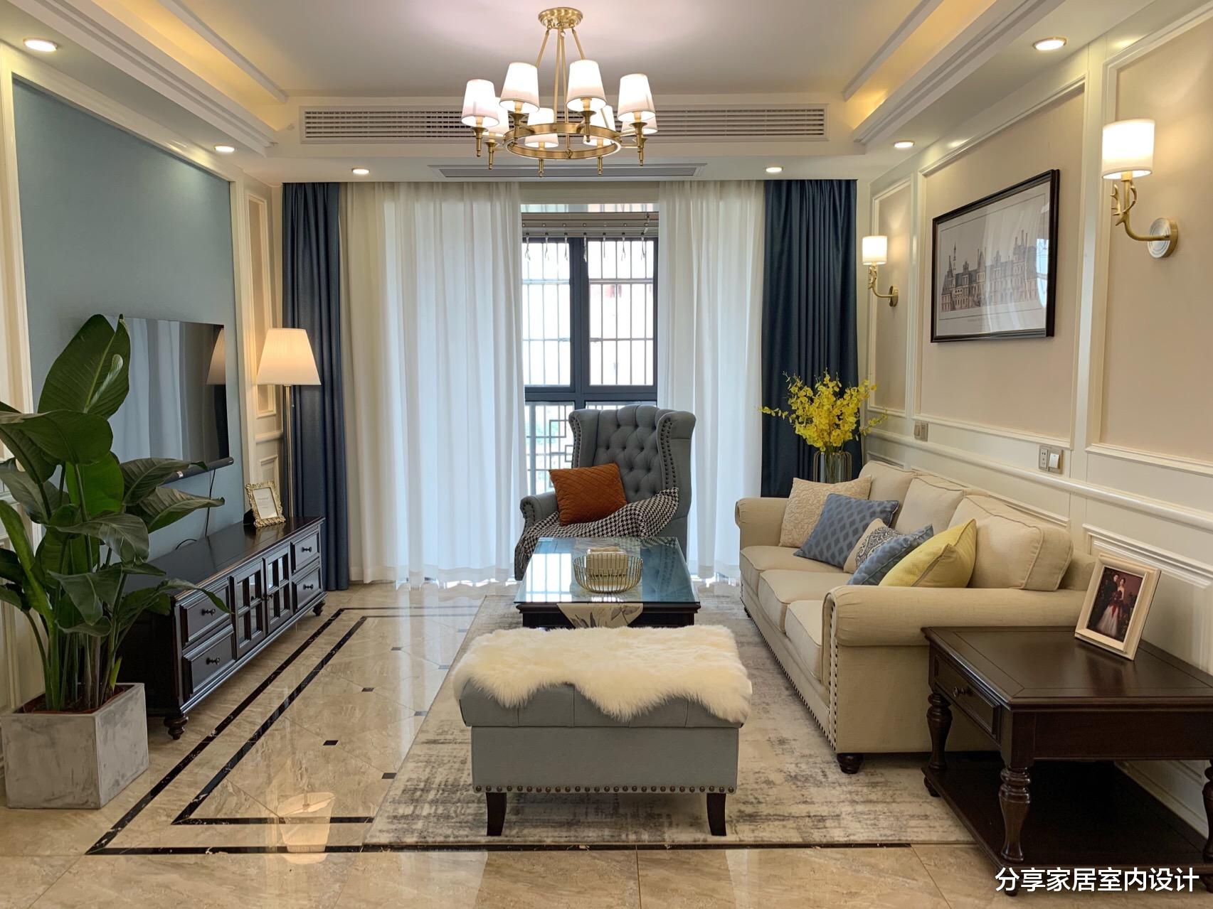 『』她家三房两厅的新房,美式风格装修真心漂亮,飘窗改柜子很喜欢!