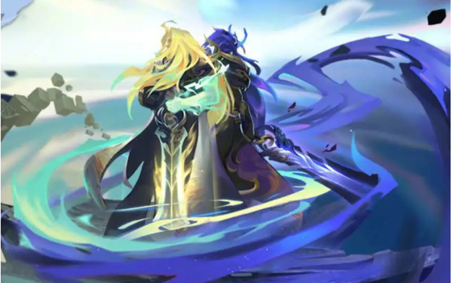 黄一|王者荣耀：李信世冠人形态首曝，双翼披风一黄一紫，日月双特效炸裂