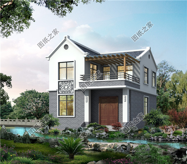 |中式仿古自建房设计图，与传统元素相结合，适合现代生活习惯