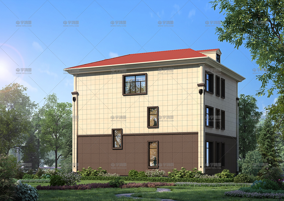 |欧式古典的奢华之态，农村三层欧式别墅，一百七十平就够了！