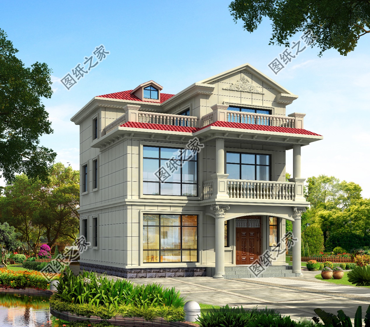 |9米x10米农村户型图，小户型盖出大气派，不愁家里房子老气了