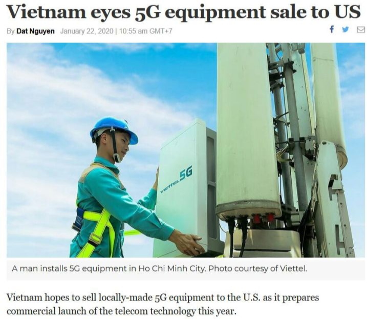越南僅用6個月自研成功5G，并將進入美國市場