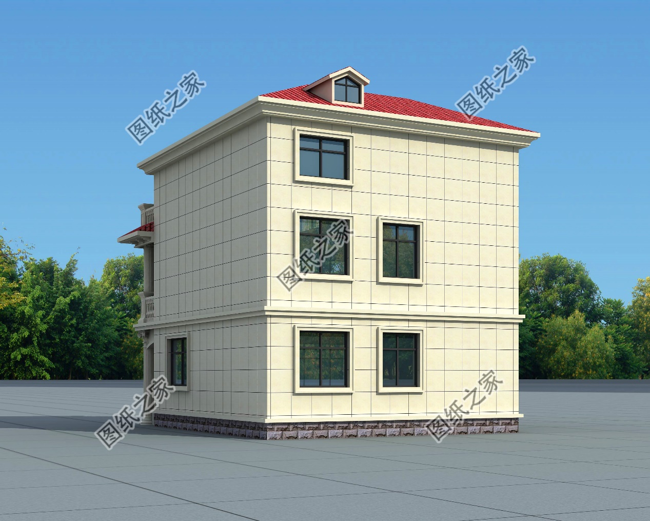 |9米x10米农村户型图，小户型盖出大气派，不愁家里房子老气了