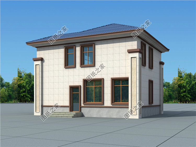 |新中式风格建筑外观效果图，传统与现代的融合，体会中式建筑的美