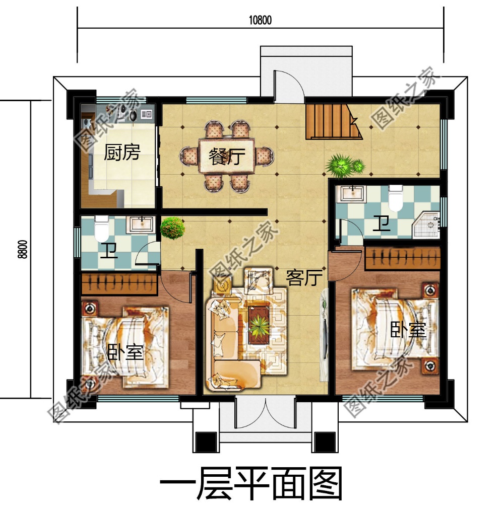 |农村普通楼房二层，好看接地气，尤其是最后一套，我最喜欢它
