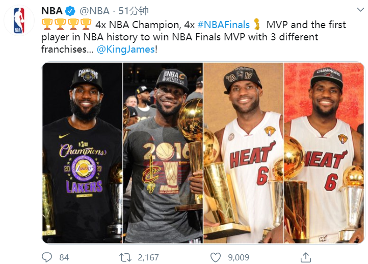 美国联合航空|NBA官方发布湖人夺冠定妆照：浓眉历史第8人！詹姆斯历史第一人