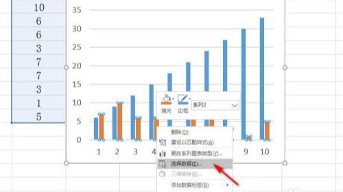 excel|Excel如何更改图表中两个柱形的前后位置