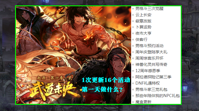 [地下城与勇士]DNF：6.18上线第一天做什么？免费奖励先拿完，常驻活动不用急