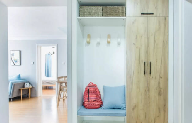 「」参观同事家的新房，简约的北欧风，超爱他们家卧室的设计