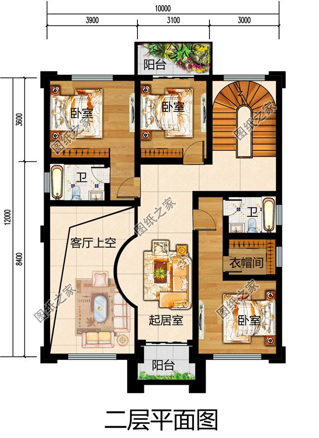 |农村10x12米三层自建房设计图给你备好了，是土豪的点进来
