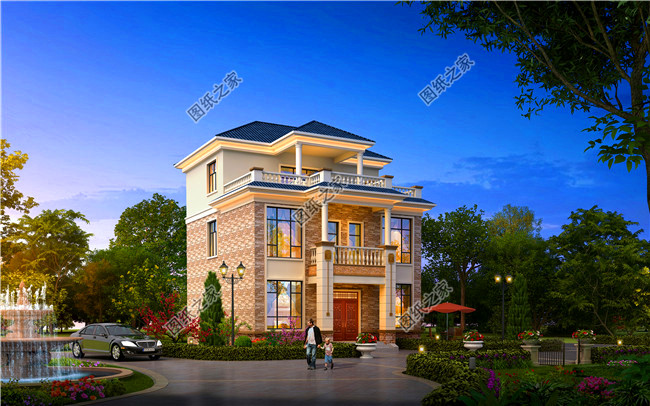 |农村10x12米三层自建房设计图给你备好了，是土豪的点进来