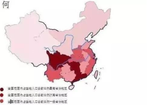 四川省■中国姓氏分布图曝光: 看你的家族哪里人口最多?