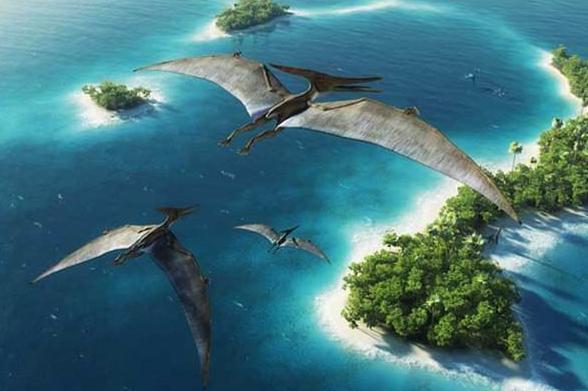 恐龙 1864年美国人捕获只远古翼龙，留下合影并无PS痕迹，引考古界热议