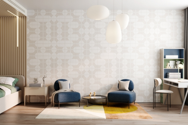 77平二居室简约风改造,高低悬柜填充墙面这个太特别了