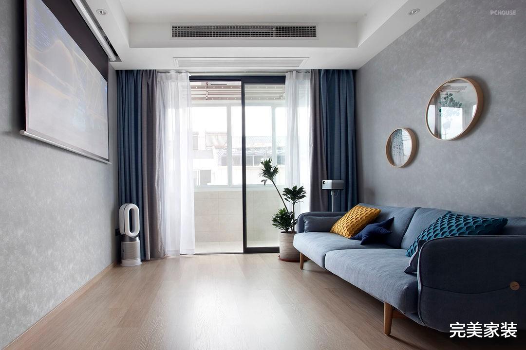 治愈系家居风格,用简约的手法勾勒,构建一家四口人的休闲家居