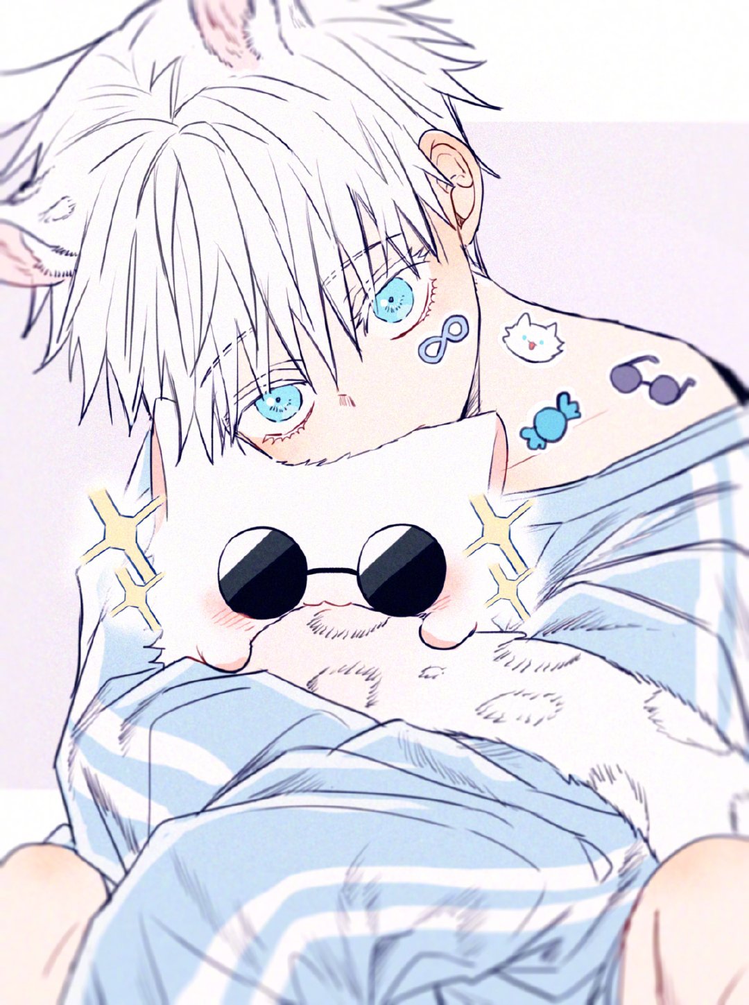 画师|画师笔下奶萌奶萌的五条悟，好想抱回家！