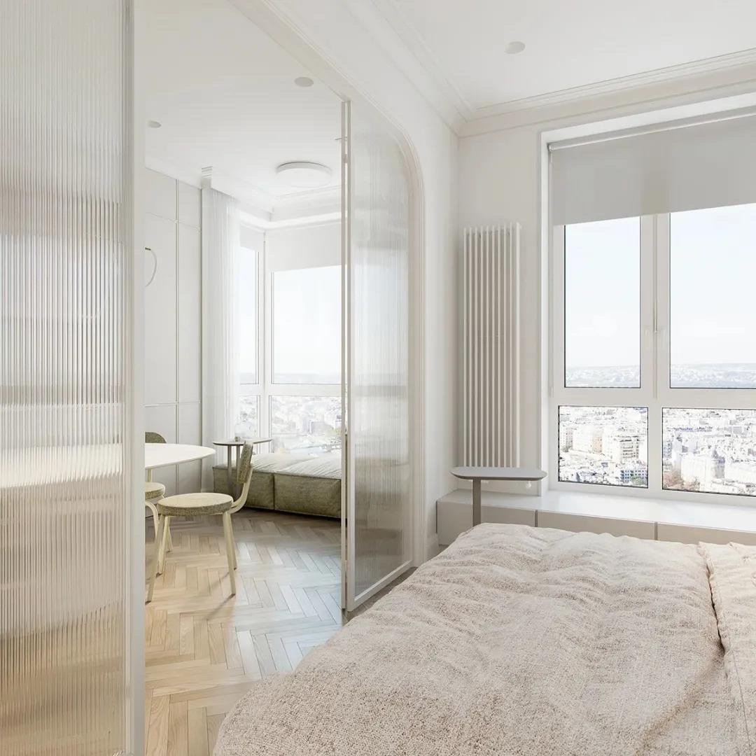 二线城市|30㎡公寓用长虹玻璃隔断,二线城市女孩的独居生活,就是这么精致