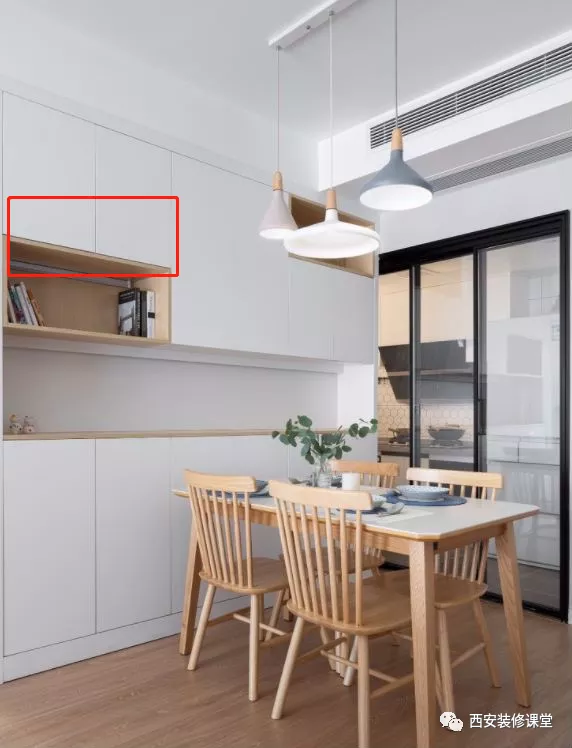 餐边柜无把手，不影响功能还高级