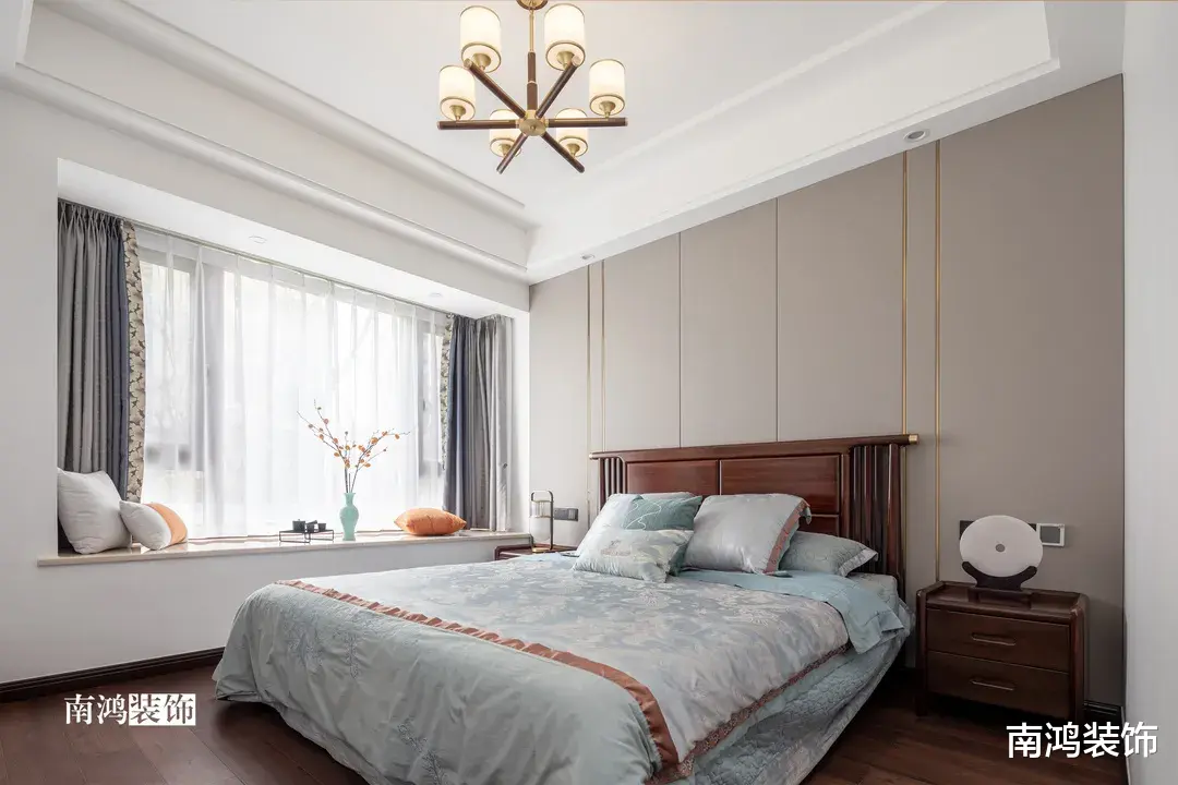 |对称、留白、方圆,204㎡新中式设计,勾勒古典雅致的国风神韵