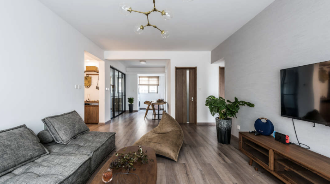 130平的轻奢简约风，充满自由感的空间设计，简约而不简单