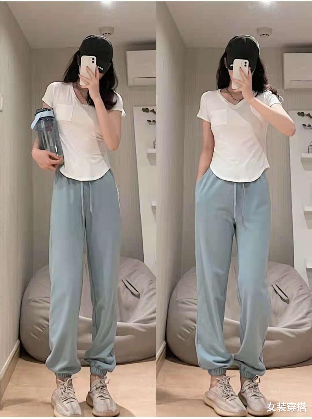 女装穿搭|夏天运动裤搭配什么上衣好看