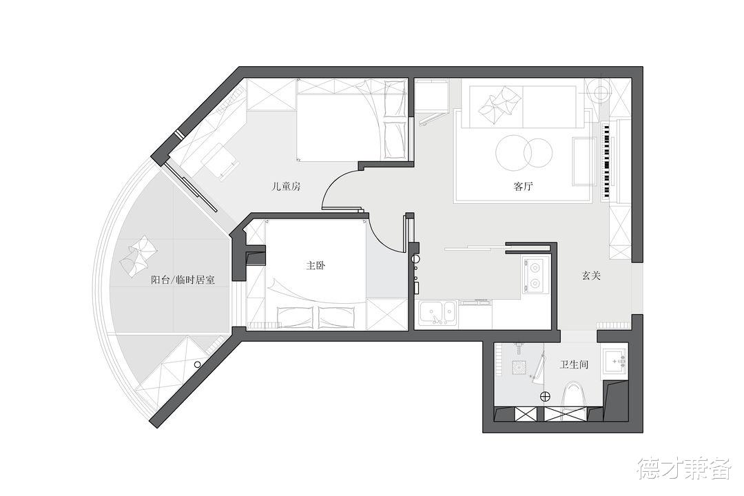 德才兼备|参观同学装修即将完工50㎡新家，保洁已做完，简约风两居真敞亮！