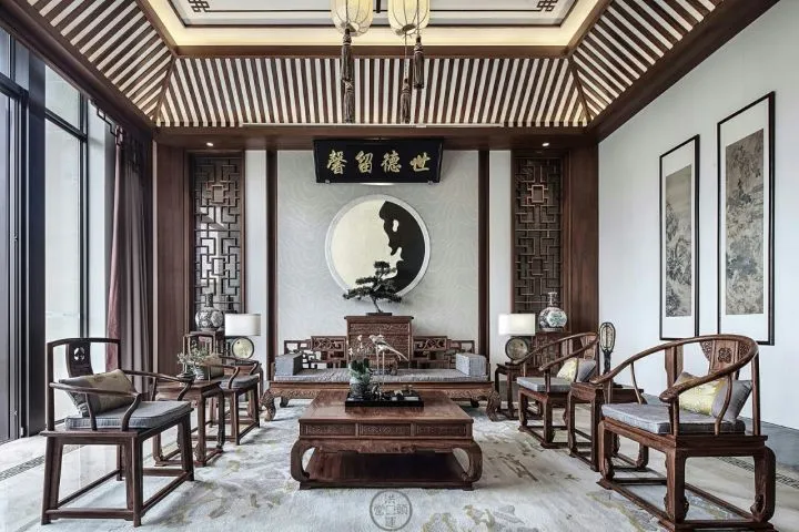 中式别墅|224㎡中式别墅，一步一景，行到水穷处，坐看云起时！